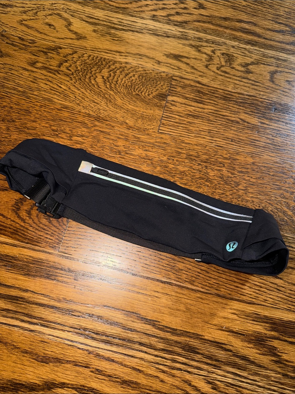 lululemon athletica Black Running Waist Pack with Mint Logo